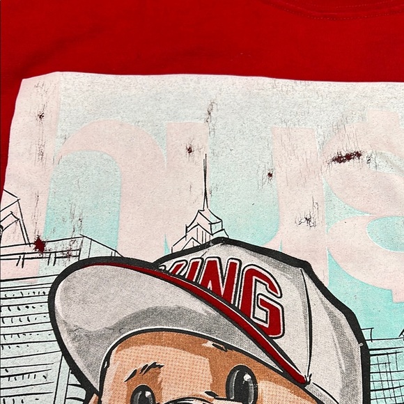 Launder red adult graphic tee hustle 5XL short sleeve crew neck - Picture 4 of 16